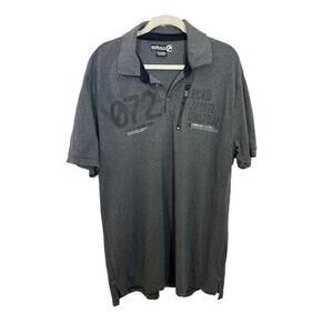 VTG Ecko Unltd Shirt Mens Extra Large Y2K Polo Short Sleeve Shirt Zipper